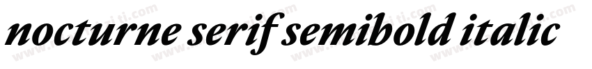 nocturne serif semibold italic字体转换